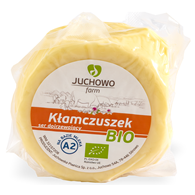 SER ŻÓŁTY DOJRZEWAJĄCY KŁAMCZUSZEK Z MLEKA A2 BIO (około 0,30 kg) - JUCHOWO (NA ZAMÓWIENIE)