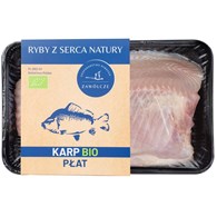 KARP ŚWIEŻY PŁAT BIO (około 0,50 kg) (TACKA) - GOSPODARSTWO RYBACKIE ZAWÓLCZE (NA ZAMÓWIENIE)