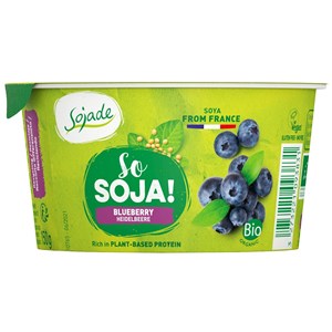 DESER SOJOWY Z BORÓWKAMI BEZGLUTENOWY BIO 150 g - SOJADE