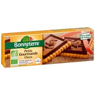 HERBATNIKI Z GORZKĄ CZEKOLADĄ BIO 150 g - BONNETERRE