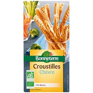 PALUSZKI Z CIASTA FRANCUSKIEGO Z MASŁEM I SEREM KOZIM BIO 100 g - BONNETERRE