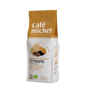 KAWA MIELONA ARABICA 100 % MOKA GUJI ETIOPIA FAIR TRADE BIO 250 g - CAFE MICHEL