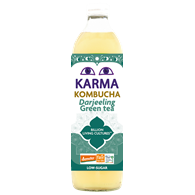 KOMBUCHA HERBATA ZIELONA DARJEELING NISKA ZAWARTOŚĆ CUKRÓW FAIR FOR LIFE DEMETER BIO 500 ml - KARMA KOMBUCHA
