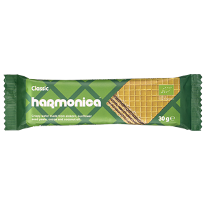 WAFELEK Z SAMOPSZY Z KREMEM MLECZNO - KAKAOWYM BIO 30 g - HARMONICA