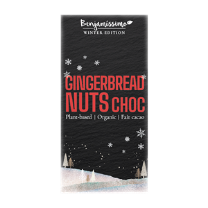 CZEKOLADA Z MIGDAŁAMI, ORZECHAMI LASKOWYMI I PRZYPRAWĄ DO PIERNIKA BEZGLUTENOWA BIO 60 g - BENJAMISSIMO (PRODUKT SEZONOWY)
