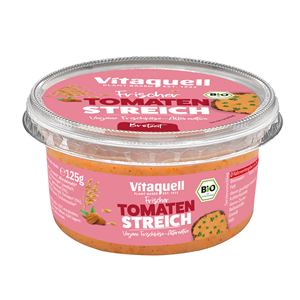 WEGAŃSKA ALTERNATYWA SERKA Z POMIDORAMI BIO 125 g - VITAQUELL