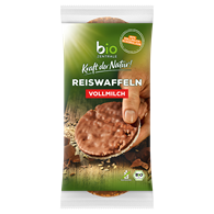 WAFLE RYŻOWE Z MLECZNĄ CZEKOLADĄ BEZGLUTENOWE BIO 100 g - BIO ZENTRALE