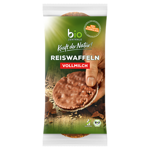 WAFLE RYŻOWE Z MLECZNĄ CZEKOLADĄ BEZGLUTENOWE BIO 100 g - BIO ZENTRALE