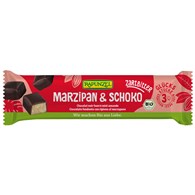 BATONIKI MARCEPANOWE Z MIODEM W CZEKOLADZIE GORZKIEJ BIO 50 g - RAPUNZEL