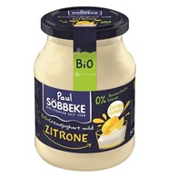 JOGURT KREMOWY CYTRYNOWY BIO 500 g (SŁOIK) - SOBBEKE