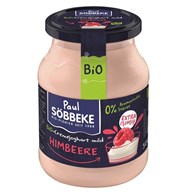 JOGURT KREMOWY MALINOWY (7,5 % TŁUSZCZU W MLEKU) BIO 500 g (SŁOIK) - SOBBEKE