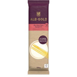 MAKARON (KUKURYDZIANO - RYŻOWY) SPAGHETTI BEZGLUTENOWY BIO 500 g - ALB GOLD