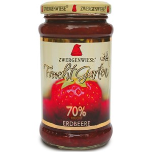 MUS TRUSKAWKOWY (70 % OWOCÓW) BEZGLUTENOWY BIO 225 g - ZWERGENWIESE