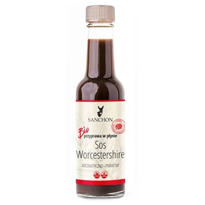 SOS WEGAŃSKI WORCESTERSHIRE BEZGLUTENOWY BIO 140 ml - SANCHON