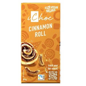 TABLICZKA KAKAOWA Z CYNAMONEM I KAWAŁKAMI WAFLI FAIR TRADE BIO 80 g - ICHOC (VIVANI)(PRODUKT SEZONOWY)