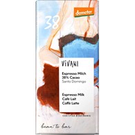 CZEKOLADA MLECZNA ESPRESSO DEMETER BIO 90 g - VIVANI