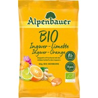 CUKIERKI Z NADZIENIEM O SMAKU IMBIROWO - LIMONKOWYM I IMBIROWO - POMARAŃCZOWYM BIO 90 g - ALPENBAUER