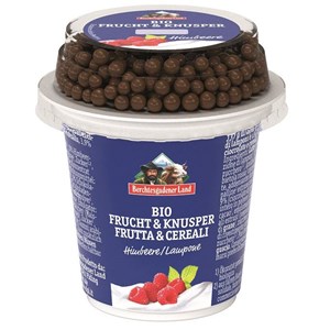 JOGURT MALINOWY Z KULKAMI CZEKOLADOWYMI BIO 150 g - BERCHTESGADENER LAND