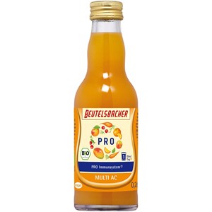 SHOT NA ODPORNOŚĆ JABŁKO - MARCHEW - POMARAŃCZA - MANGO BIO 200 ml - BEUTELSBACHER