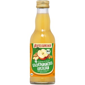 SHOT NA ODPORNOŚĆ JABŁKO - IMBIR - KURKUMA BIO 200 ml - BEUTELSBACHER