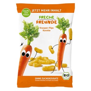 CHRUPKI KUKURYDZIANO - MARCHEWKOWE BEZ DODATKU CUKRÓW OD 1 ROKU BIO 30 g - FRECHE FREUNDE