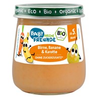 MUS GRUSZKA - BANAN - MARCHEW BEZ DODATKU CUKRÓW BEZGLUTENOWY OD 5 MIESIĄCA BIO 120 g - FRECHE FREUNDE