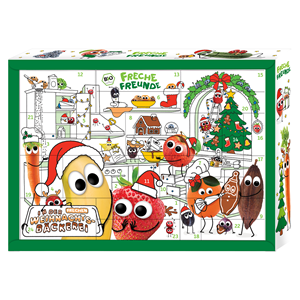 KALENDARZ ADWENTOWY - PRZEKĄSKI BIO 831 g - FRECHE FREUNDE (PRODUKT SEZONOWY)