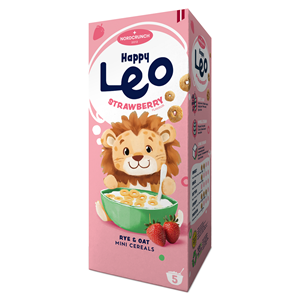 KÓŁKA ZBOŻOWE TRUSKAWKOWE DLA DZIECI 150 g - NORDCRUNCH (HAPPY LEO)