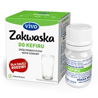 ŻYWE KULTURY BAKTERII DO KEFIRU  ZAKWASKA  BEZGLUTENOWE 1 g (2 FIOLKI) - VIVO