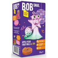 PRZEKĄSKA ROLL EAT & PLAY JABŁKO - GRUSZKA Z ZABAWKĄ BEZGLUTENOWA 20 g - BOB SNAIL