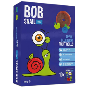 PRZEKĄSKI ROLL JABŁKO - BORÓWKA BEZ DODATKU CUKRÓW BEZGLUTENOWE 100 g - BOB SNAIL