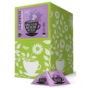 HERBATKA O SMAKU CZARNEJ PORZECZKI I MALINY BIO (250 x 2,5 g) 625 g - CLIPPER