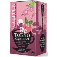HERBATA ZIELONA JAŚMINOWA O SMAKU BRZOSKWINIOWYM (TOKYO GARDENS) BIO (20 x 2 g) 40 g - CLIPPER