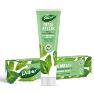 PASTA DO ZĘBÓW ŚWIEŻY ODDECH Z BAZYLIĄ BEZ FLUORU 100 ml - DABUR