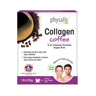COLLAGEN COFFEE - KAWA KOLAGENOWA BEZ CUKRU BEZGLUTENOWA KETO 12 SASZETEK - PHYSALIS