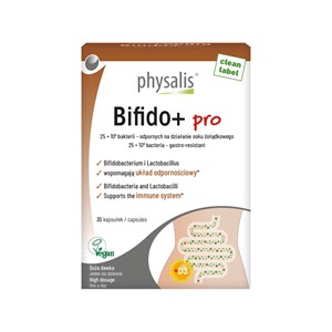 KAPSUŁKI NA ODBUDOWĘ FLORY JELIT (BIFIDO+ PRO) 30 szt. - PHYSALIS