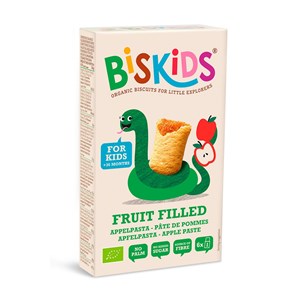 CIASTECZKA Z NADZIENIEM JABŁKOWYM OD 3 ROKU BIO 120 g - BISKIDS
