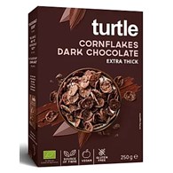 PŁATKI KUKURYDZIANE W POLEWIE Z CIEMNEJ CZEKOLADY BEZGLUTENOWE BIO 250 g - TURTLE