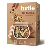 GRANOLA ORZECH WŁOSKI - CZEKOLADA BEZGLUTENOWA BIO 350 g - TURTLE