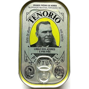 TUŃCZYK FILETY W OLIWIE Z OLIWEK Z CYTRYNĄ I PAPRYCZKĄ PIRI PIRI 120 g (78 g) - TENORIO