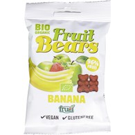 ŻELKI (MISIE) JABŁKO - TRUSKAWKA - BANAN BEZ DODATKU CUKRÓW BEZGLUTENOWE BIO 50 g - HOUSE OF DENMARK