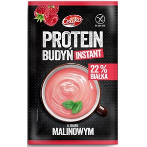 BUDYŃ PROTEINOWY INSTANT O SMAKU MALINOWYM BEZGLUTENOWY 40 g - CELIKO
