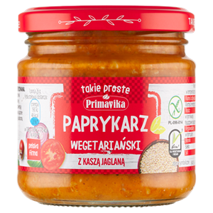 PAPRYKARZ WEGAŃSKI Z KASZĄ JAGLANĄ BEZGLUTENOWY 160 g - PRIMAVIKA