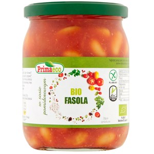 FASOLA W SOSIE POMIDOROWYM BEZGLUTENOWA BIO 440 g - PRIMAVIKA (PRIMAECO)