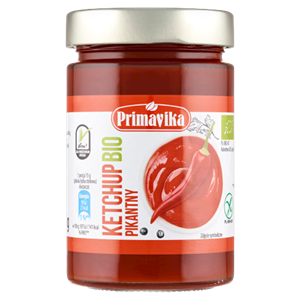 KETCHUP PIKANTNY BEZGLUTENOWY BIO 315 g - PRIMAVIKA