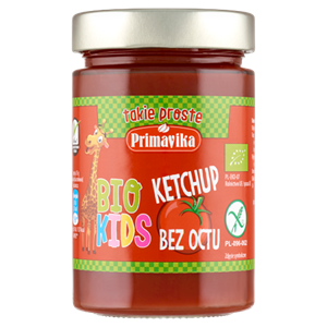 KETCHUP BEZ OCTU DLA DZIECI BEZGLUTENOWY BIO 315 g - PRIMAVIKA (BIO KIDS)