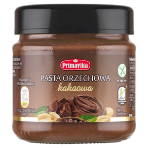 KREM Z ORZESZKÓW ZIEMNYCH I KAKAO BEZGLUTENOWY 190 g - PRIMAVIKA