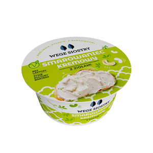 WEGAŃSKA ALTERNATYWA SERKA TWAROGOWEGO Z ORZECHÓW NERKOWCA Z ZIOŁAMI BEZGLUTENOWA 130 g - WEGE SIOSTRY