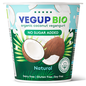 PRODUKT KOKOSOWY NATURALNY BEZ DODATKU CUKRÓW BEZGLUTENOWY VEGANGURT BIO 140 g - VEGUP BIO