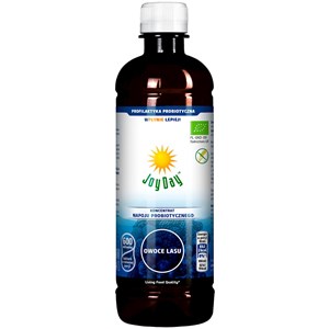 KONCENTRAT NAPOJU PROBIOTYCZNEGO OWOCE LASU BEZGLUTENOWY BIO 500 ml - JOY DAY